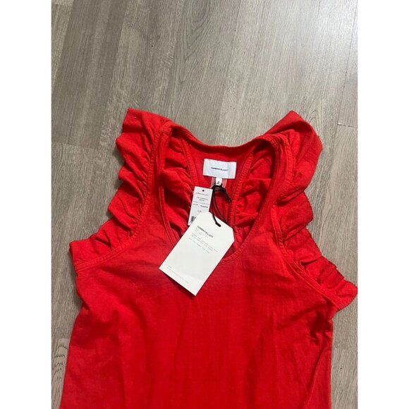 Current Elliott Dress Womens Cadence Sleeveless Ruffle Athleisure Knit size 2 - Picture 2 of 8